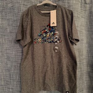 Adidas Multicolor Logo Gray Youth Medium Tee